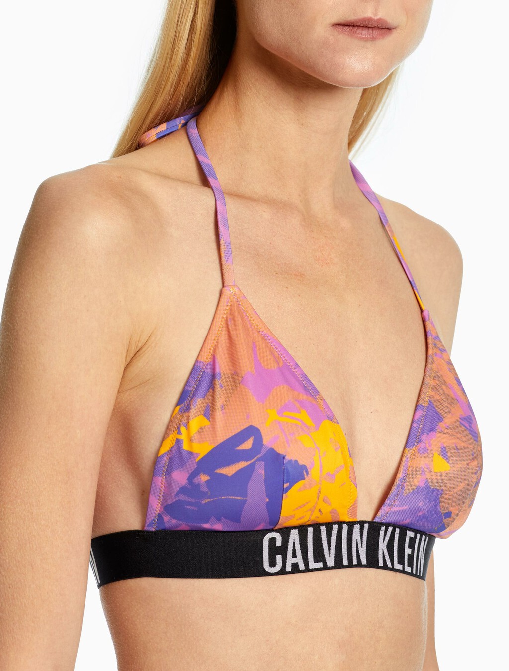 Intense Power Triangle Bikini Top, Tropical Leaf, hi-res