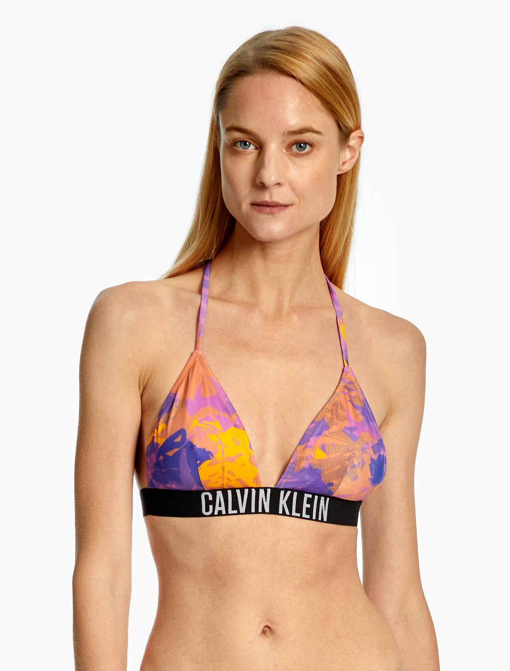 Intense Power Triangle Bikini Top, Tropical Leaf, hi-res