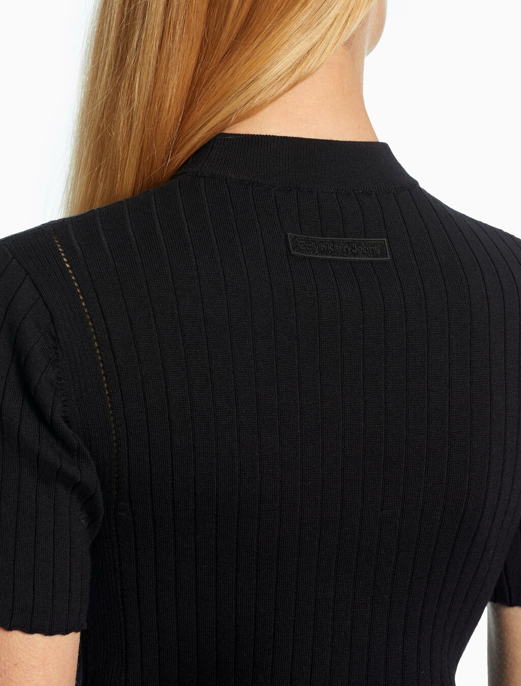 Premium Rib Knit Top, CK BLACK, hi-res