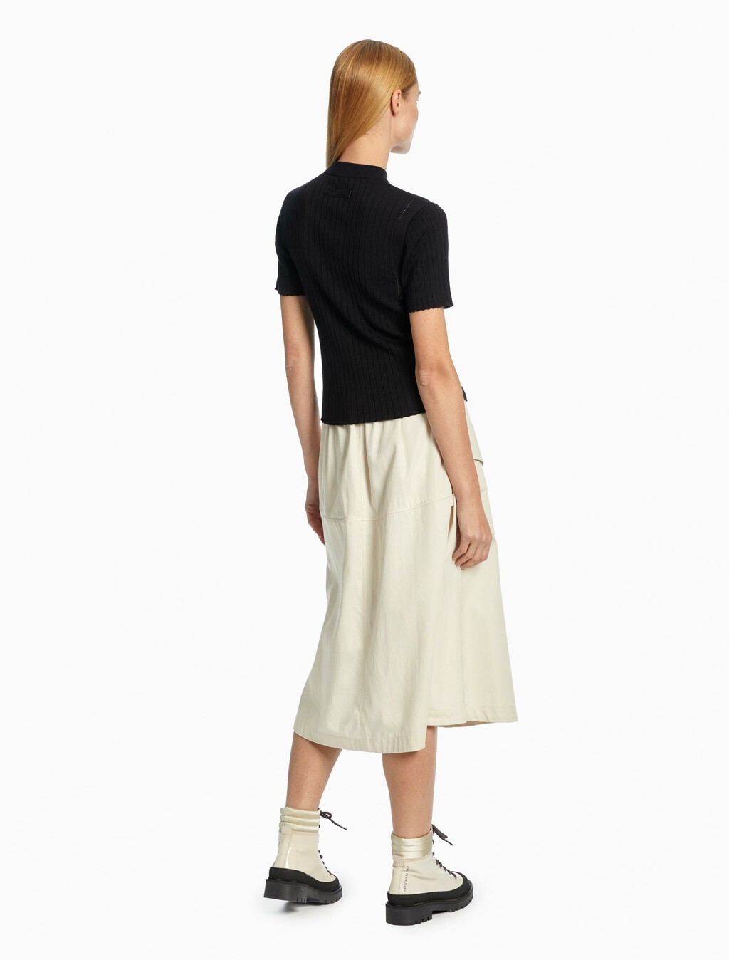 Premium Rib Knit Top, CK BLACK, hi-res