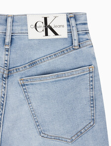 Buy 여성 하이라이즈 데님 쇼츠 in color CHALKY BLUE