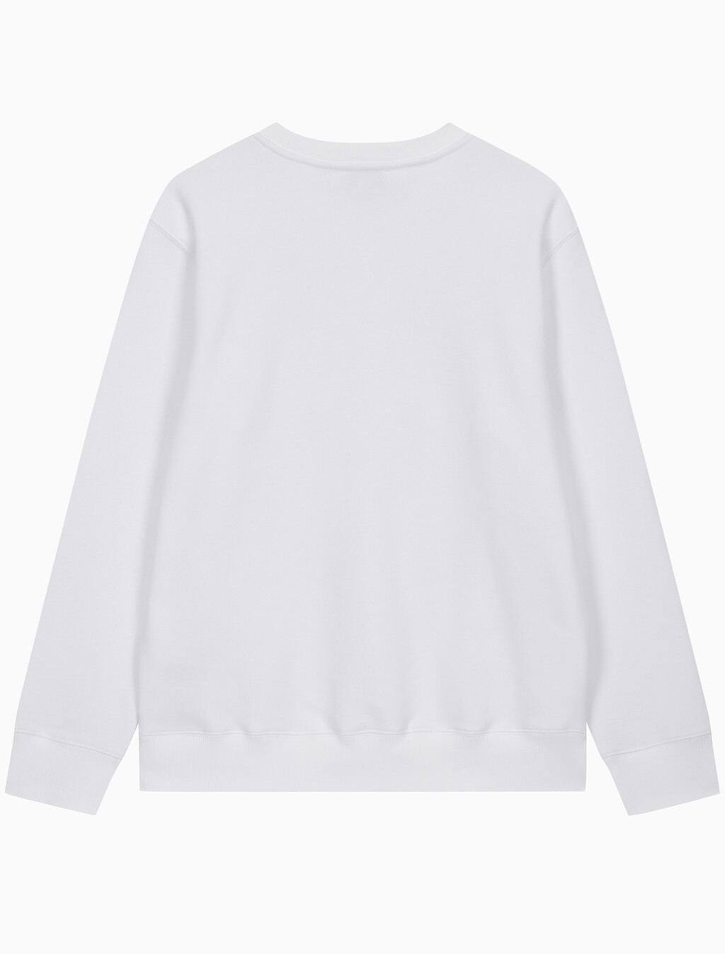 Buy 남성 레귤러핏 인스티튜셔널 로고 기모 스웻셔츠 in color BRIGHT WHITE