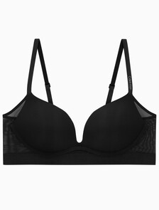 Buy 여성 인비져블 NSE 메쉬 AF 푸쉬업 플런지 in color BLACK