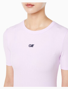 Buy 여성 모달 립 반팔 티셔츠 in color LAVENDER BLUSH