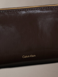 Buy 여성 엠보스드 로고 포일 글로시 콘브 백 in color Brown