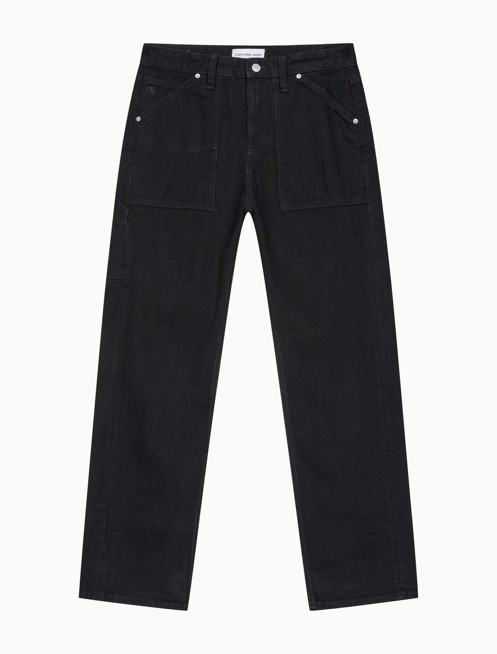 Buy 남성 90'S 스트레이트핏 워크웨어 블랙 데님 in color WASHED BLACK LOGO LACE