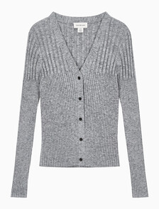 Buy 여성 립 가디건 in color Grey