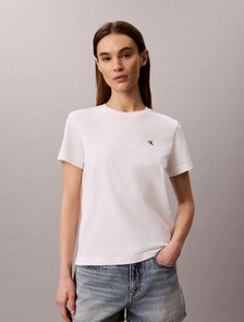 Buy 여성 모노그램 크루넥 티 in color BRILLIANT WHITE