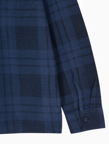 Buy 남성 프린트 플레이드 긴팔 셔츠자켓 in color DARK SAPPHIRE