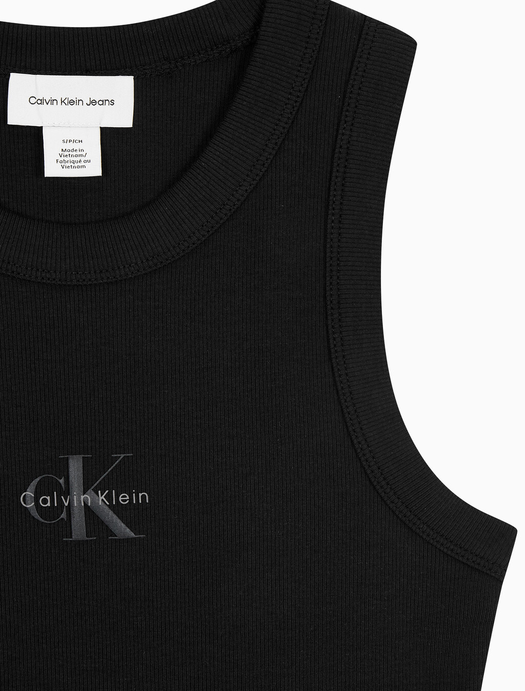 Buy 여성 모노그램 립 슬리브리스 in color BLACK