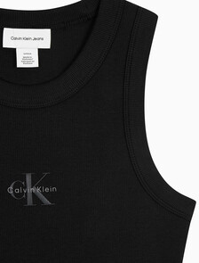 Buy 여성 모노그램 립 슬리브리스 in color BLACK