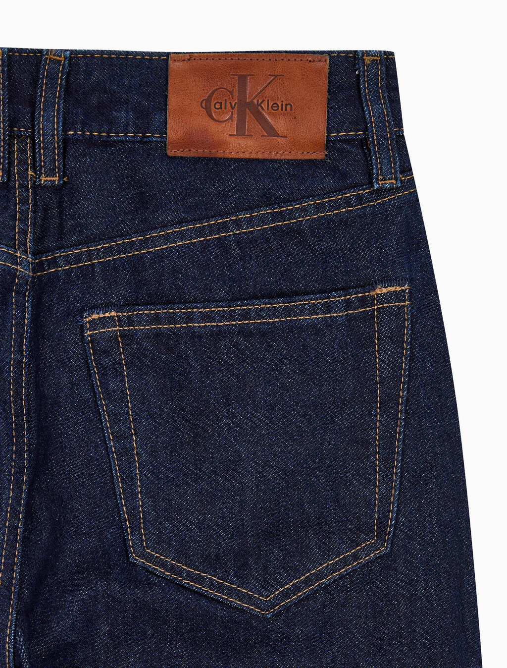 Buy 여성 릴렉스드 크롭 인디고 자카드 데님 in color denim
