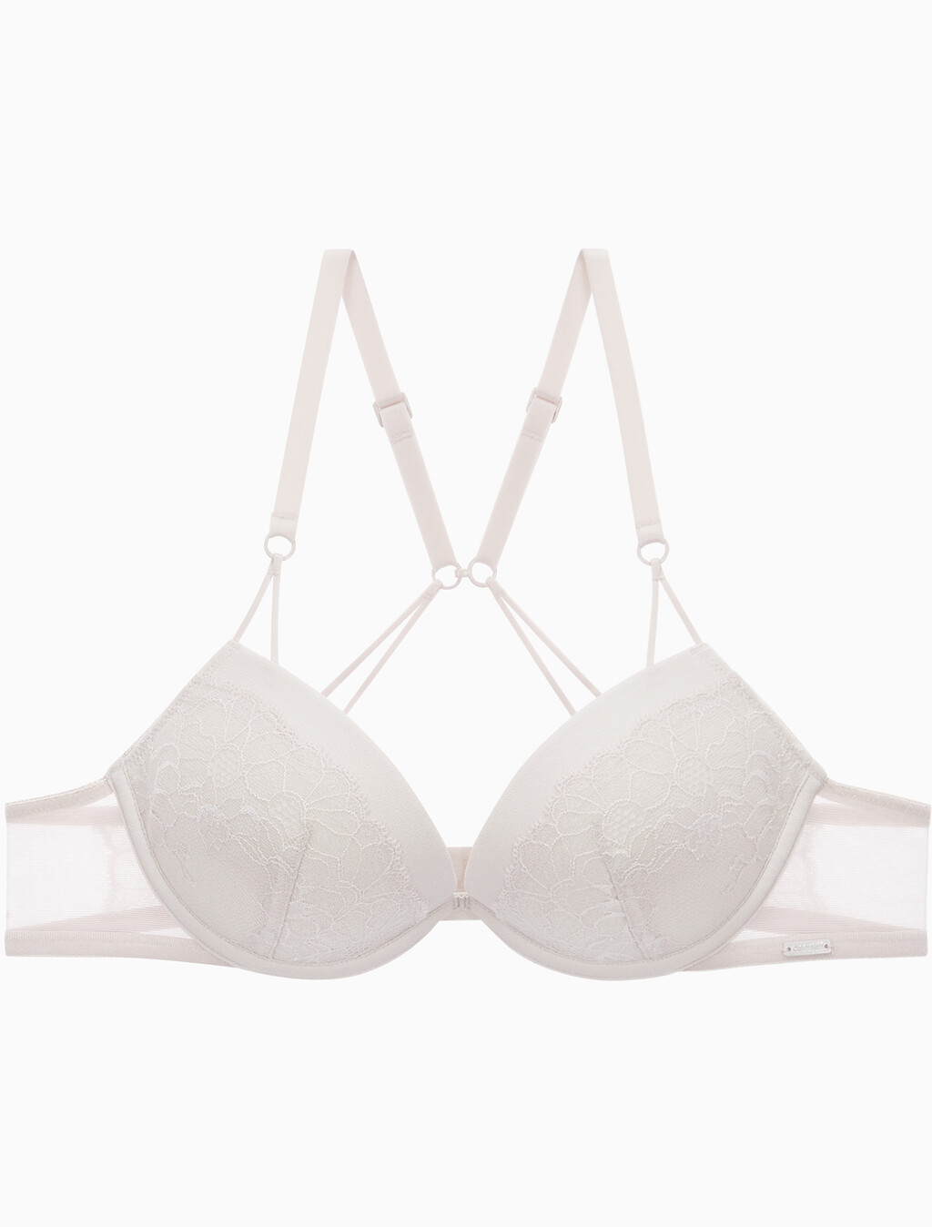 Buy 여성 CK 블랙 브라이덜 AF 플런지 푸쉬업 브라(ADD A SIZE) in color PINK IVORY