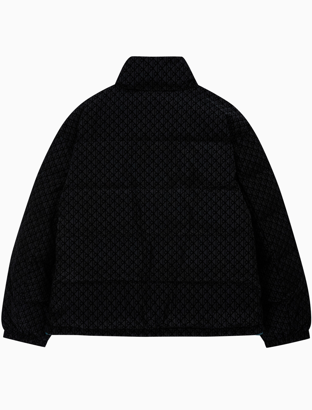 Buy 남성 나일론 리버서블 올오버프린트 다운 푸퍼 자켓 in color BLACK