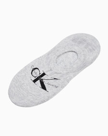 Buy 여성 콤드 코튼 모노그램 라이너 삭스 (화이트 1 PAIR) in color PALE GREY