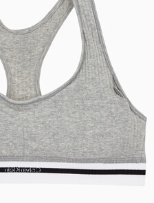 Buy 여성 코튼 모달 스트레치 립 AF 브라렛 in color GREY HEATHER