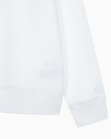 Buy 남성 레귤러핏 모노그램 로고 기모 스웨트셔츠 in color BRIGHT WHITE