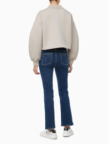 Buy 여성 오버사이즈 스쿠바 집 보머 자켓 in color FEATHER GRAY