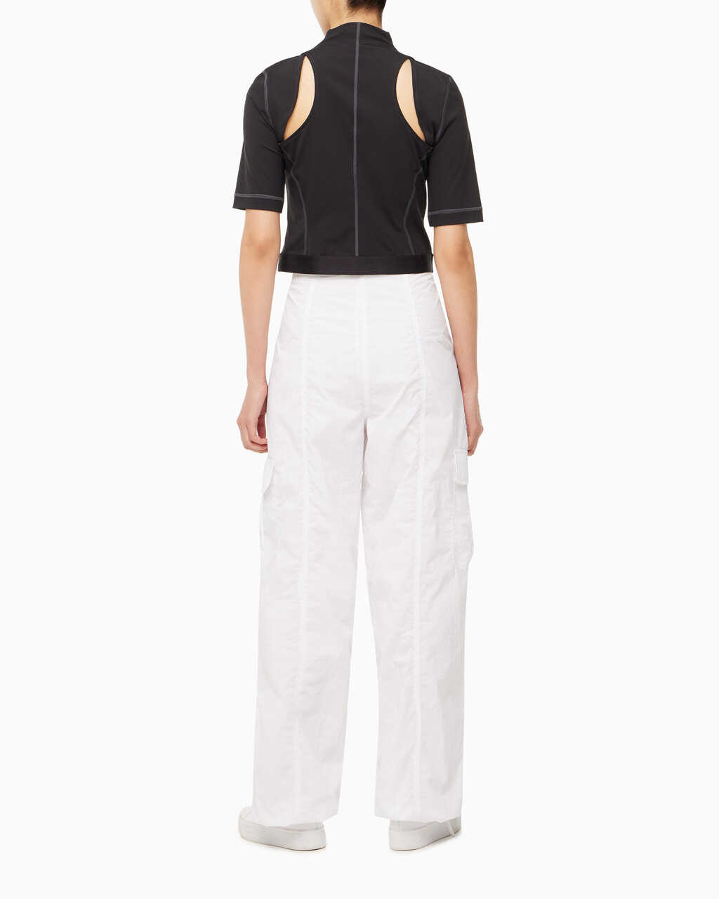 Buy 여성 소프트터치 화이트 카고 팬츠 in color BRIGHT WHITE