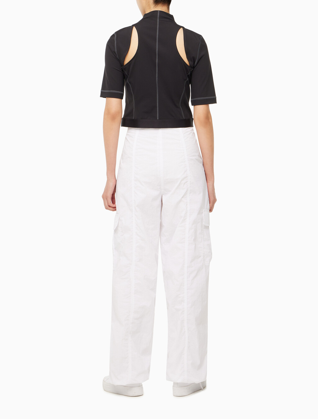 Buy 여성 소프트터치 화이트 카고 팬츠 in color BRIGHT WHITE
