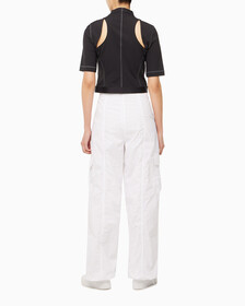 Buy 여성 소프트터치 화이트 카고 팬츠 in color BRIGHT WHITE