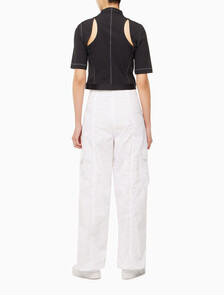 Buy 여성 소프트터치 화이트 카고 팬츠 in color BRIGHT WHITE