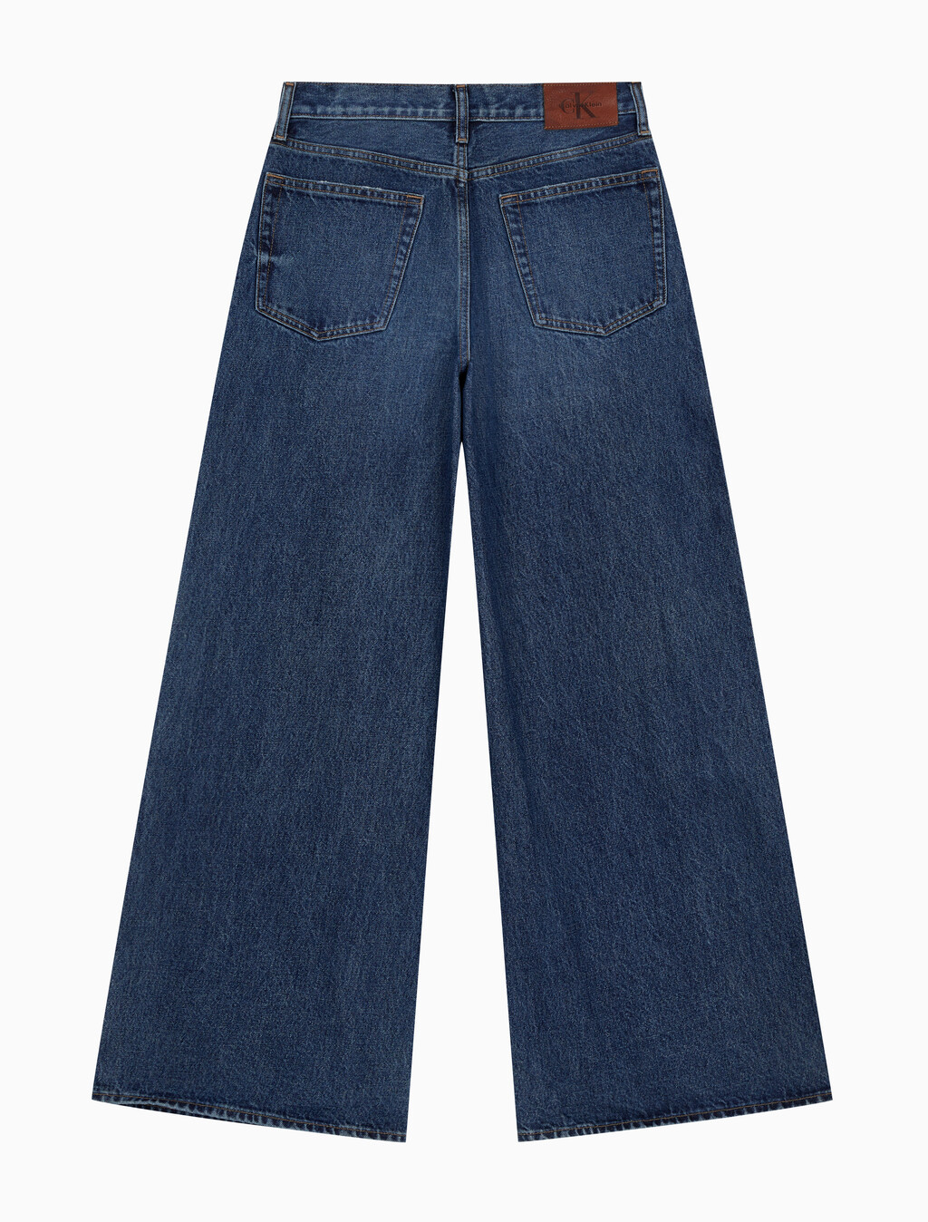 Buy 여성 슈퍼 와이드 레그핏 다크 블루 데님 in color DARK BLUE