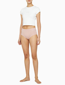 Buy 여성 CK 아이디얼 스트레치 마이크로 미드라이즈 브리프 in color SUBDUED 