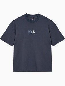 Buy 남성 NYCK 그래픽 반팔 티셔츠 in color NAVY