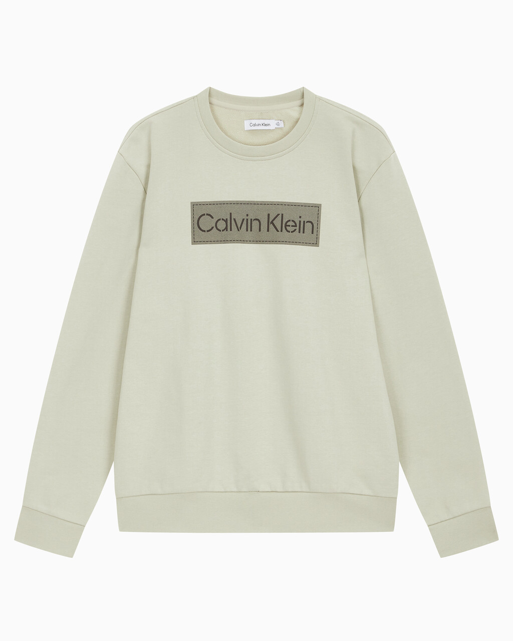 Buy 남성 롱슬리브 스텐실로고 테리 크루넥 스웻셔츠 in color BEIGE