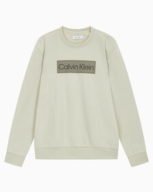 Buy 남성 롱슬리브 스텐실로고 테리 크루넥 스웻셔츠 in color BEIGE