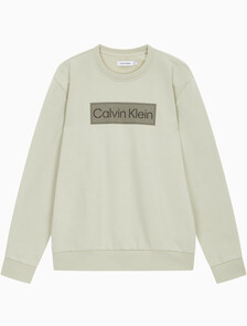 Buy 남성 롱슬리브 스텐실로고 테리 크루넥 스웻셔츠 in color BEIGE