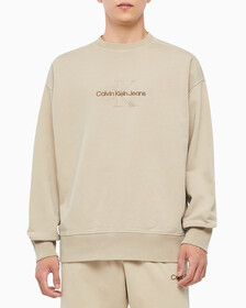 Buy 남성 모노로고 내츄럴 크루넥 in color BEIGE