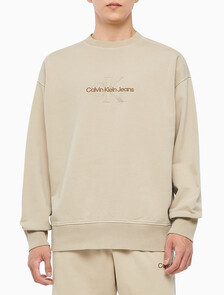 Buy 남성 모노로고 내츄럴 크루넥 in color BEIGE