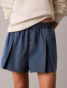 Buy 여성 플리츠 애슬레틱 쇼츠 in color Paradise Blue