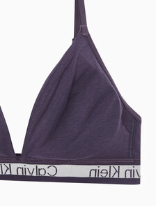 Buy 여성 스텐실 로고 모던코튼 트라이앵글 in color NIGHT SHADE/BONE WHITE LOGO