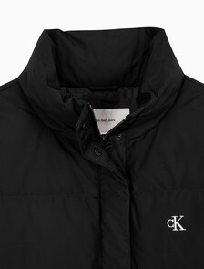 Buy 여성 숏랭스 스탠드 카라 푸퍼 다운 재킷 in color CK BLACK