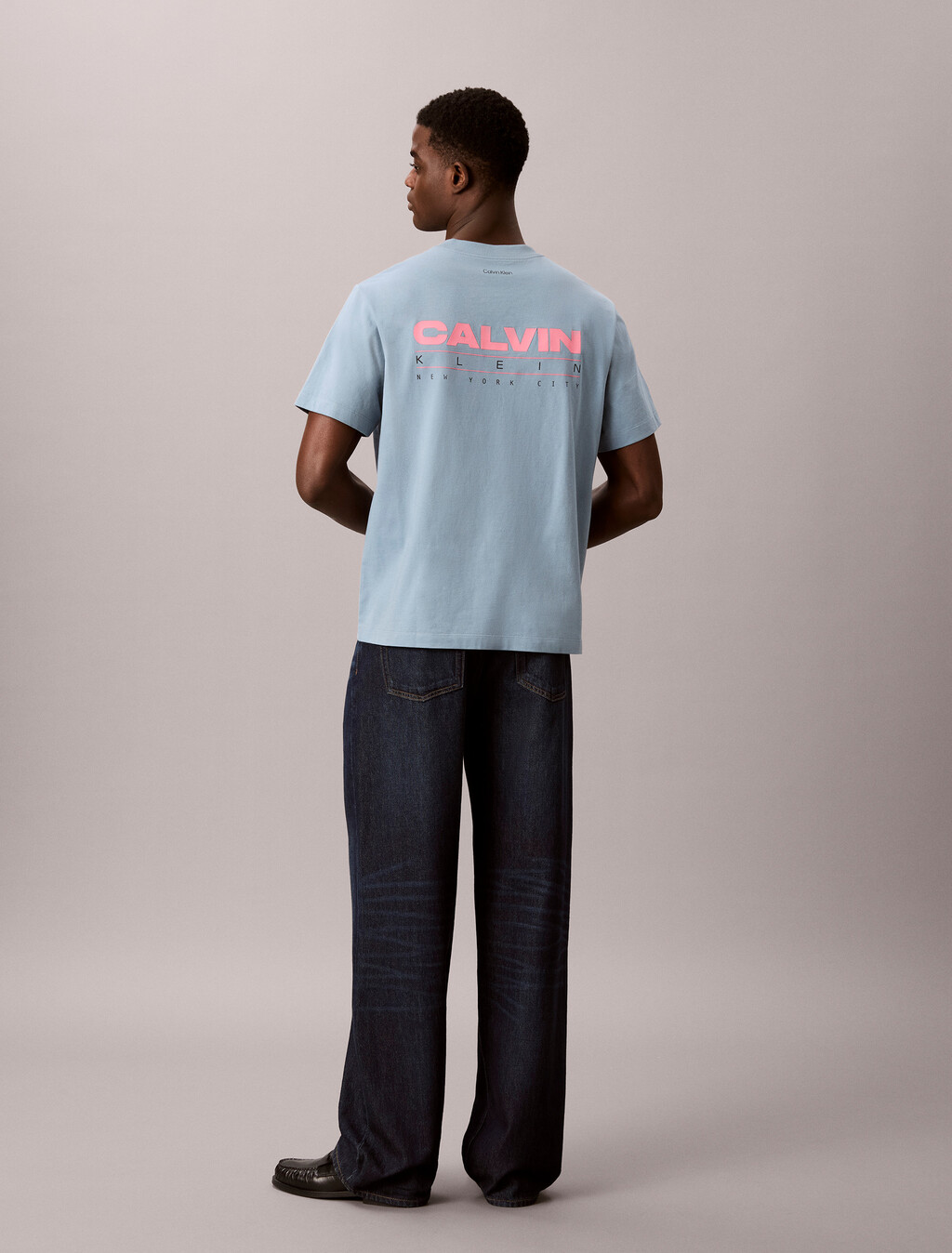 Buy 캘빈 디스크 스택 그래픽 티 in color Blue