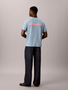 Buy 캘빈 디스크 스택 그래픽 티 in color Blue