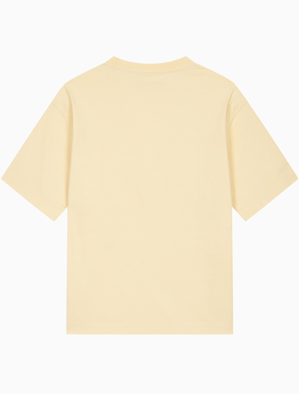 Buy 남성 릴렉스핏 탑스티치 패치 로고 반팔 티셔츠 in color SUNLIGHT