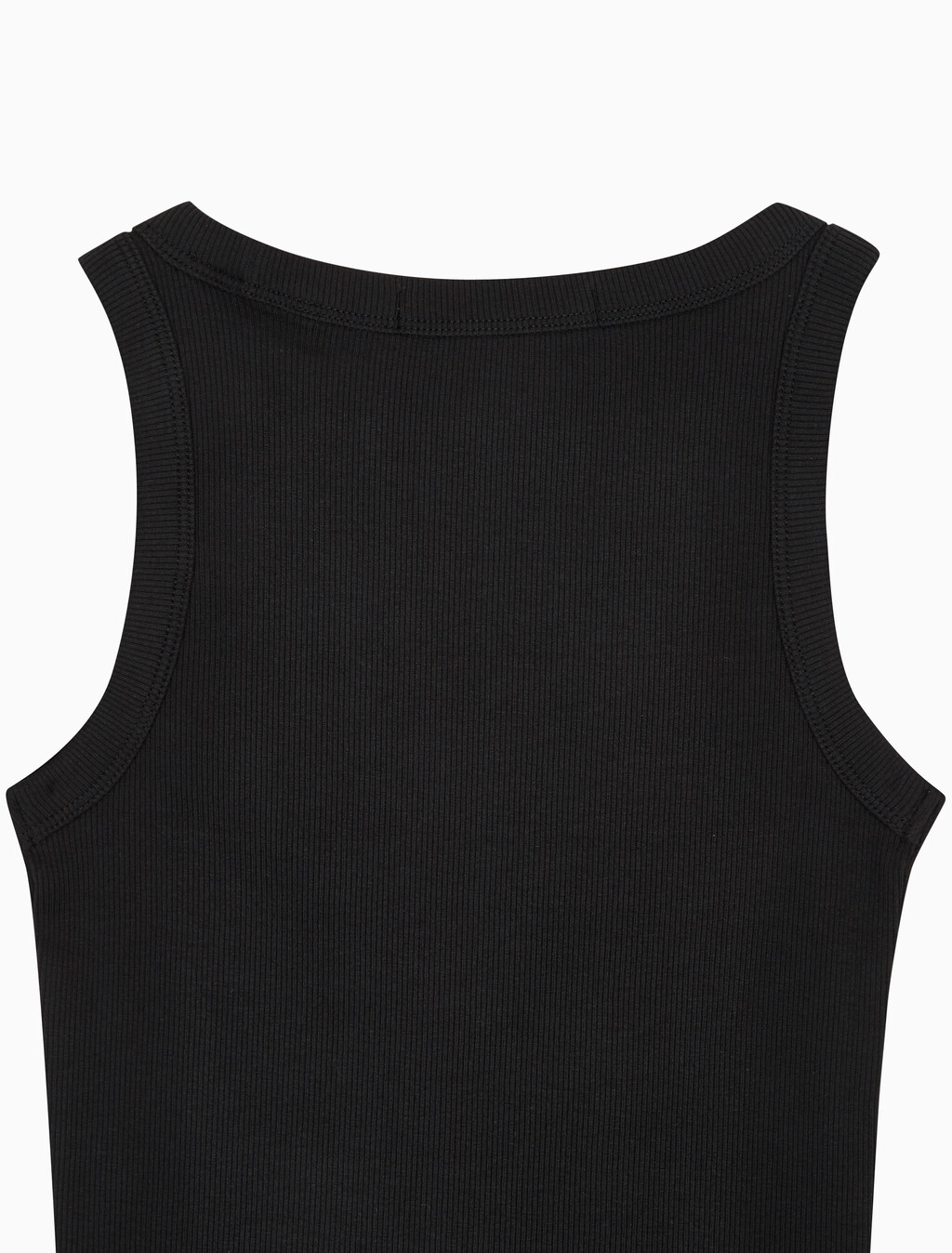 Buy 여성 우븐 라벨 립 탱크 탑 in color CK BLACK