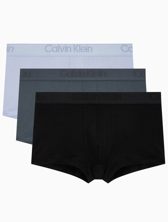 남성 CK 블랙 3PK 로우 라이즈 트렁크