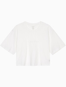 Buy 여성 코튼 클래식 숏슬리브 탑 in color WHITE