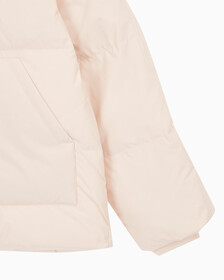 Buy 여성 숏 렝스 스탠드 카라 푸퍼 다운 재킷 in color PINK BEIGE
