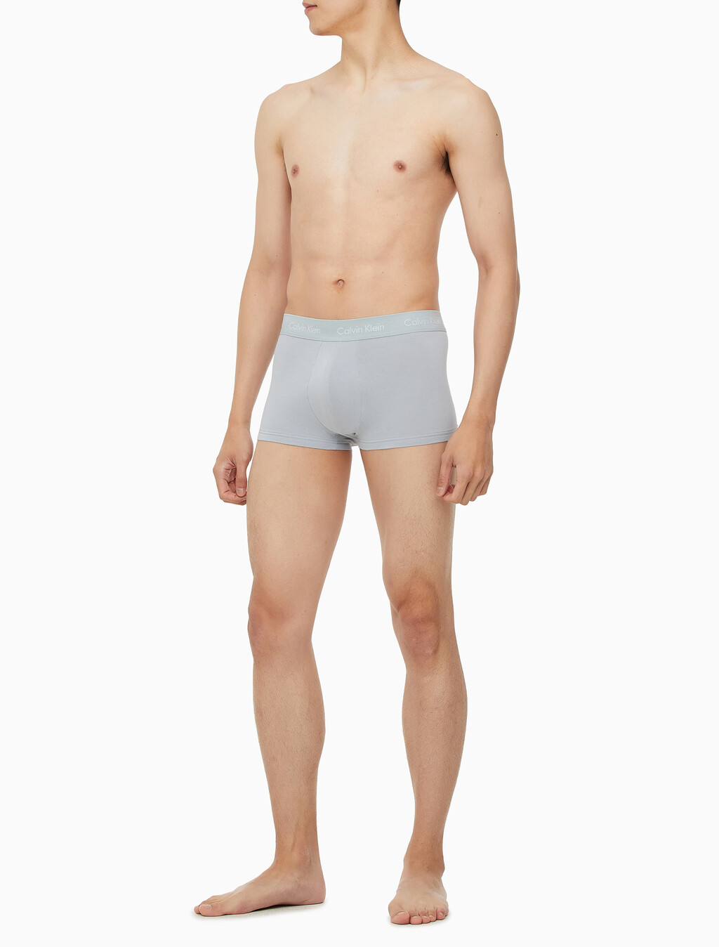 Buy 남성 코튼 스트레치 로우 라이즈 드로즈 5PK in color BLACK/CHARCOAL/NAVY/SKY BLUE/BLACK