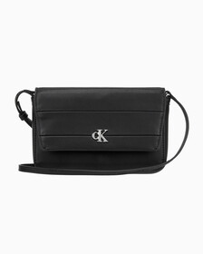 Buy 여성 CKJ 미니멀 모노그램 폰 크로스바디 카드지갑 in color BLACK