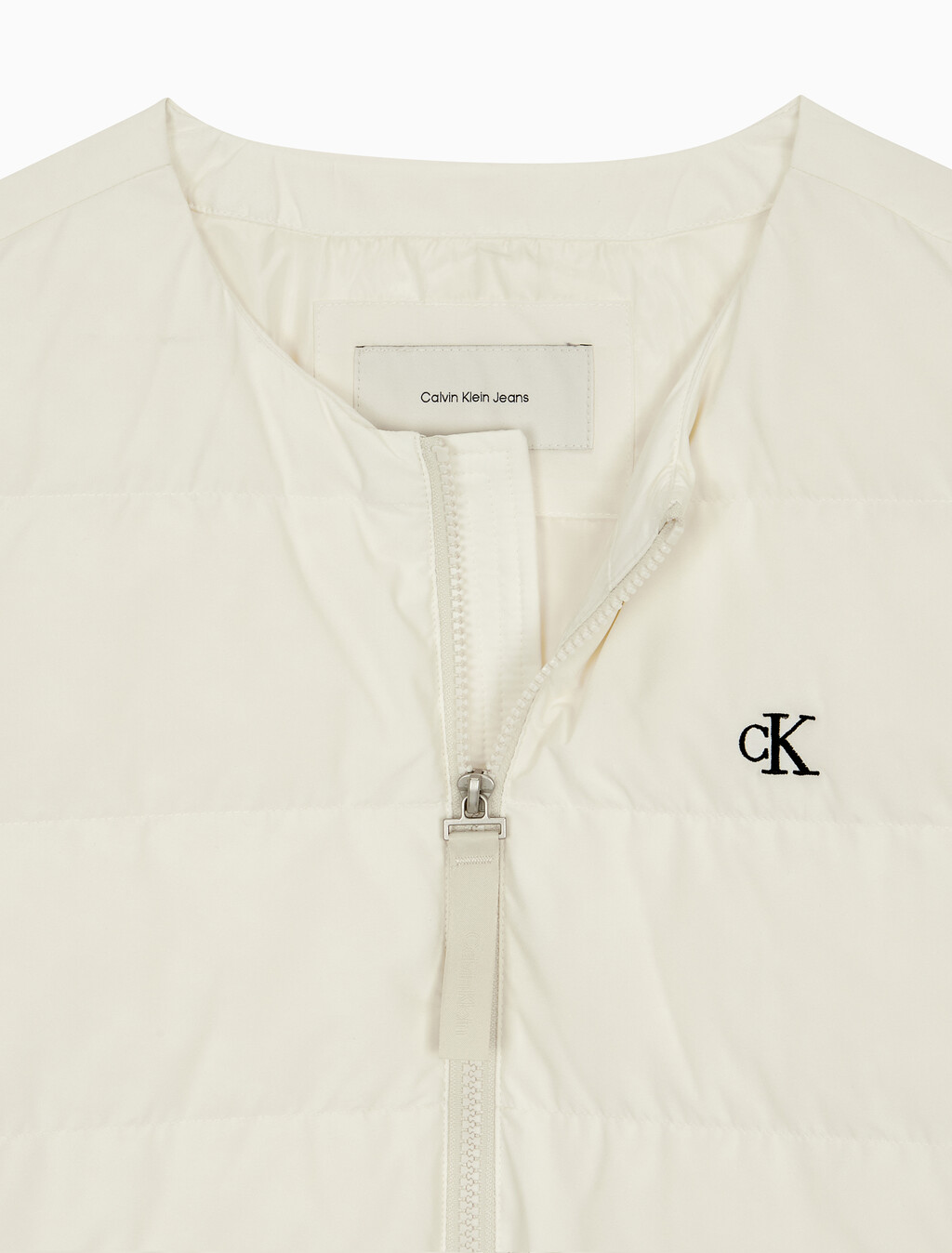 Buy 남녀공용 크루넥 라이트 경량 다운 자켓 in color WHITE