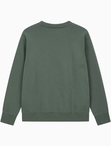 Buy 남성 레귤러핏 CK 뱃지 로고 기모 스웨트셔츠 in color KHAKI