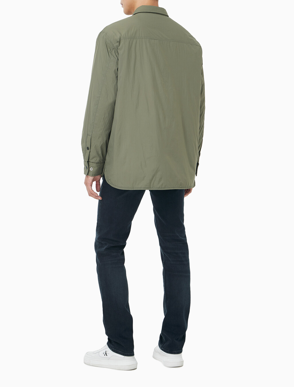 Buy 남성 패디드 셔츠 자켓 in color Kaki