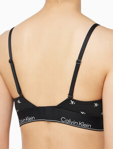 Buy 여성 아이콘 코튼 모달 트라이앵글 in color DIAMOND LOGO PRINT_BLACK